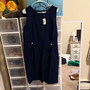 NWT - J. Crew Classic Navy Midi Dress